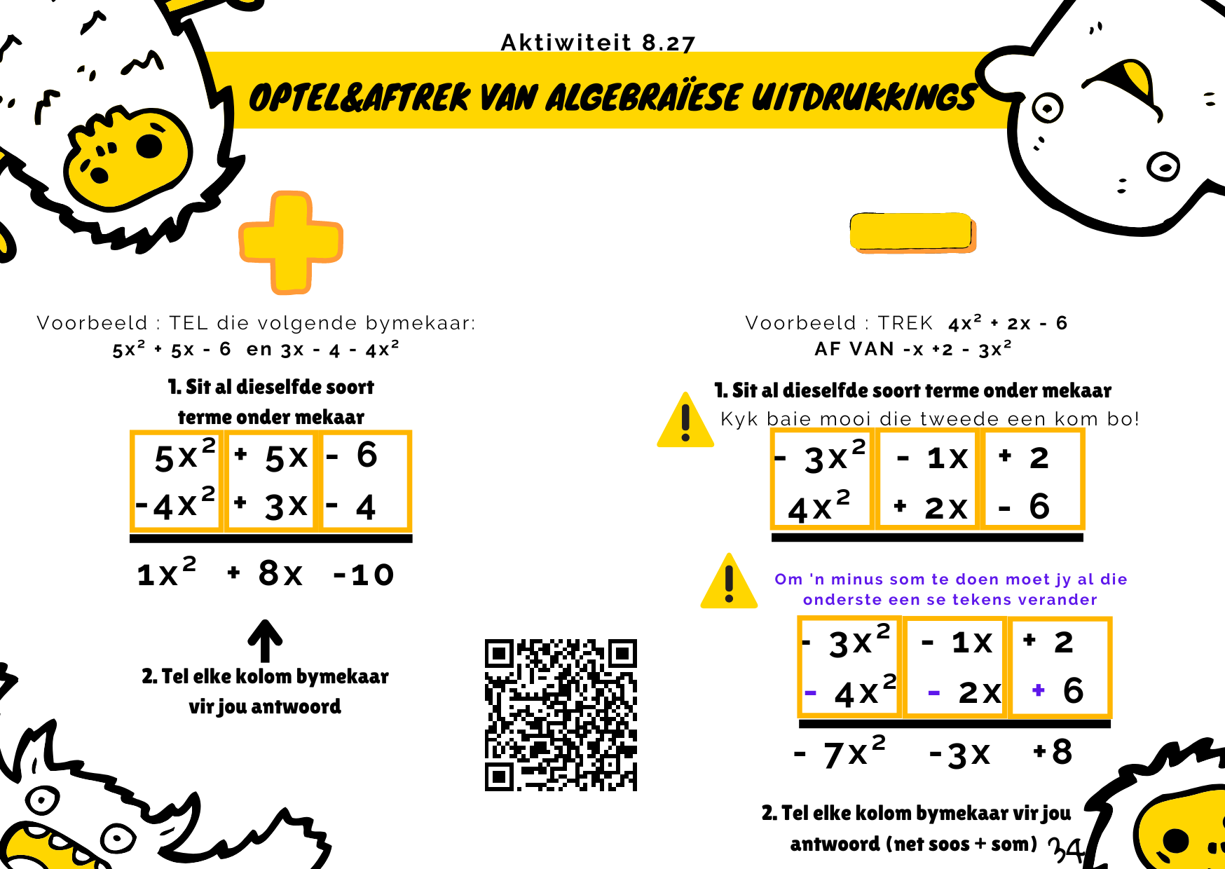 Graad 8 Algabra Wiskunde Meneer