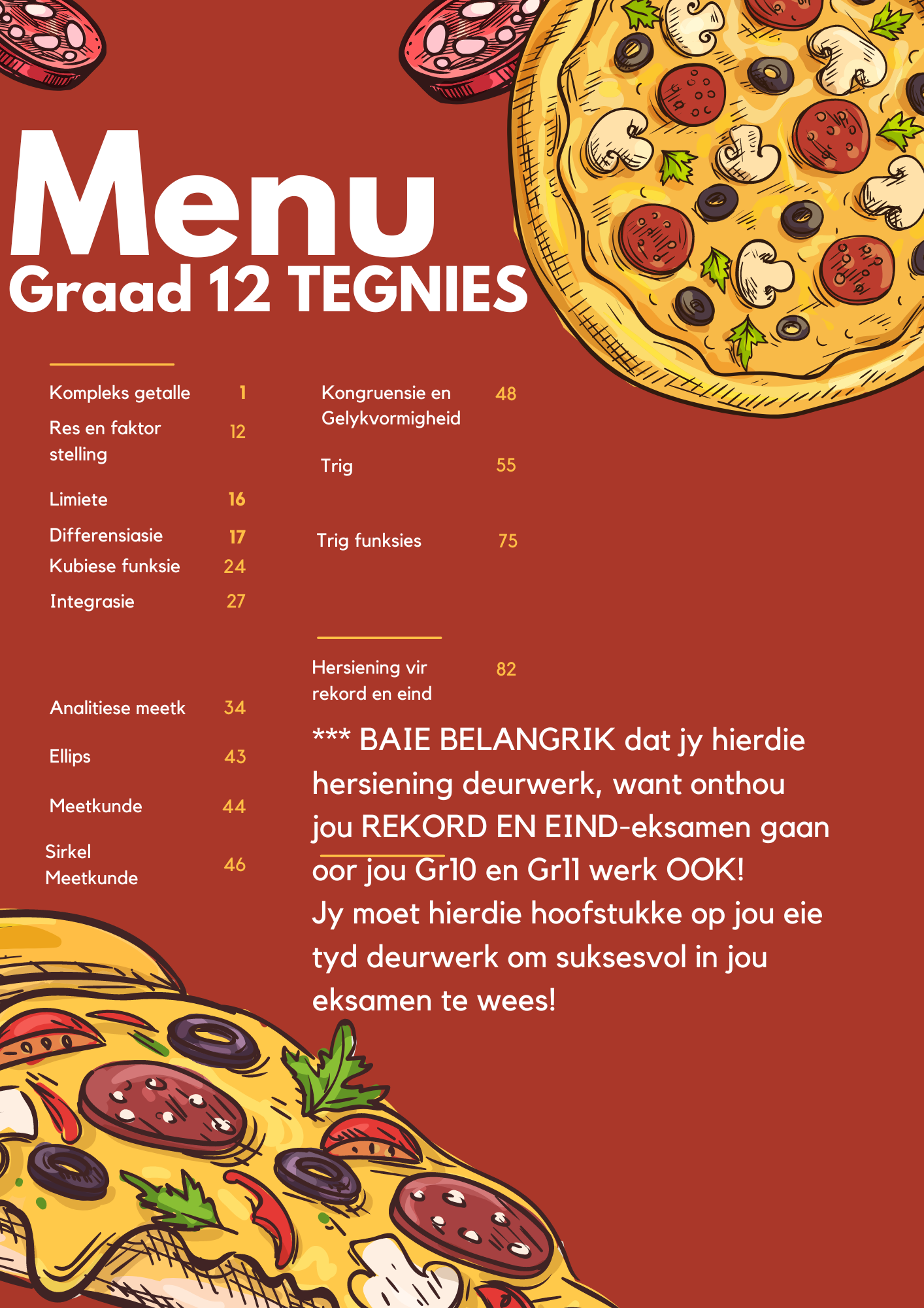 Wiskunde Meneer - Graad 12 (TEGNIESE WISKUNDE)